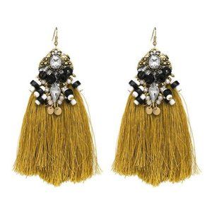 VINTAGE ETHNIC DROPS FRINGE EARRING